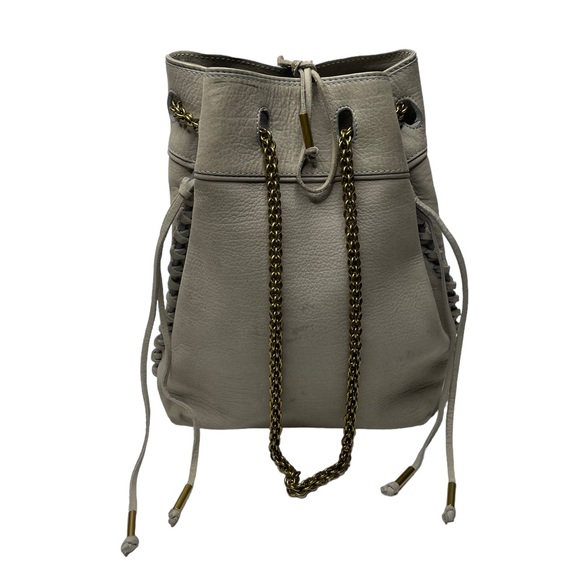 Jerome Dreyfuss | Gary Bucket Bag in Gray Nubuck Leather/Gold - Picture 1 of 13